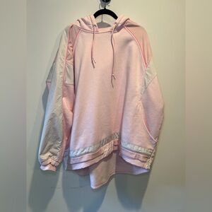Free People Movement Racing Stripes Pullover Hoodie in Heirloom Pink